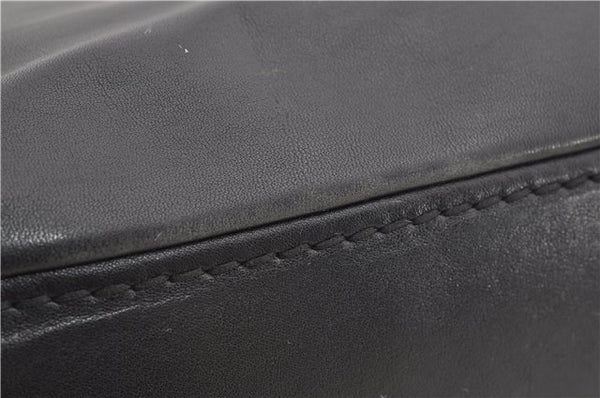 Authentic PRADA Vintage Leather 2Way Shoulder Tote Bag Black 1654E
