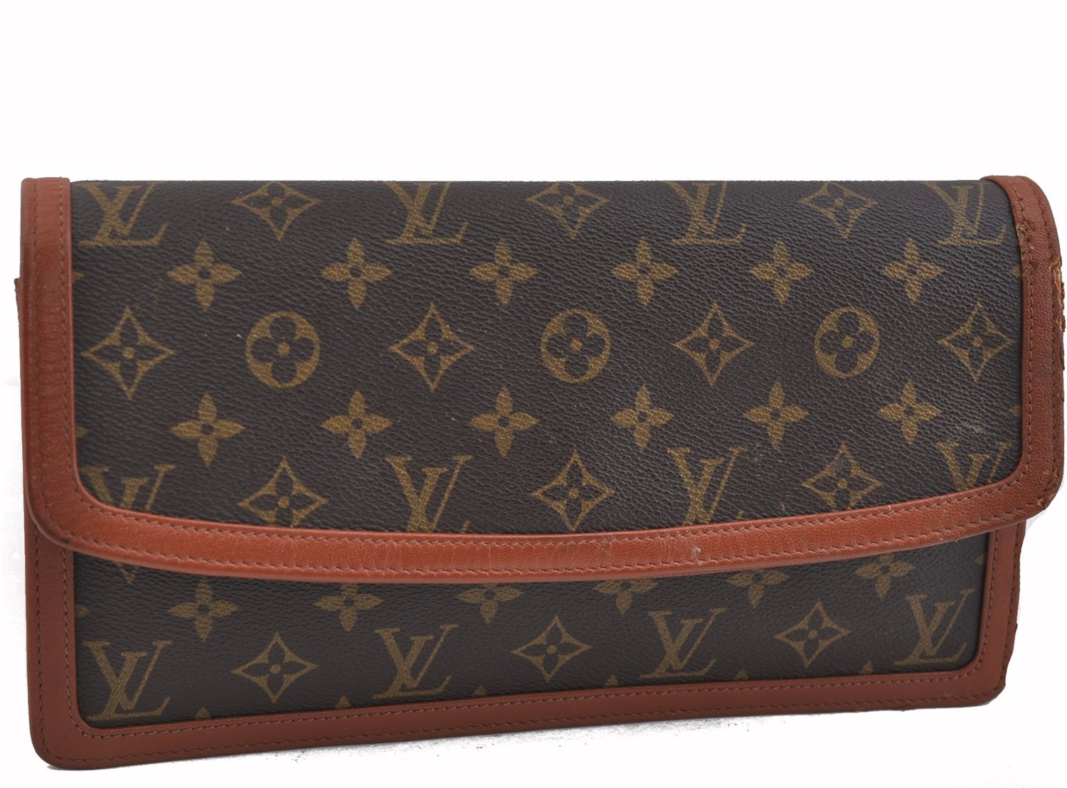 Authentic Louis Vuitton Monogram Pochette Dame GM M51810 Clutch Hand Bag 1654F