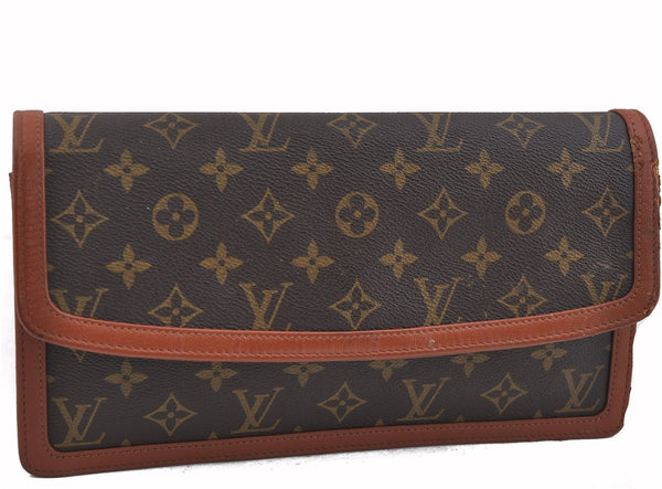 Authentic Louis Vuitton Monogram Pochette Dame GM M51810 Clutch Hand Bag 1654F