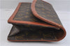 Authentic Louis Vuitton Monogram Pochette Dame GM M51810 Clutch Hand Bag 1654F