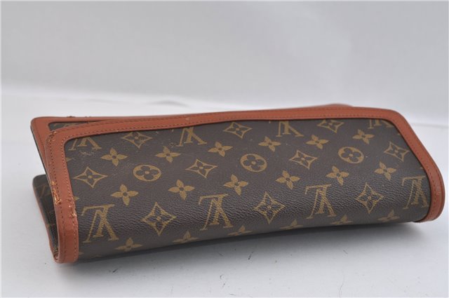 Authentic Louis Vuitton Monogram Pochette Dame GM M51810 Clutch Hand Bag 1654F