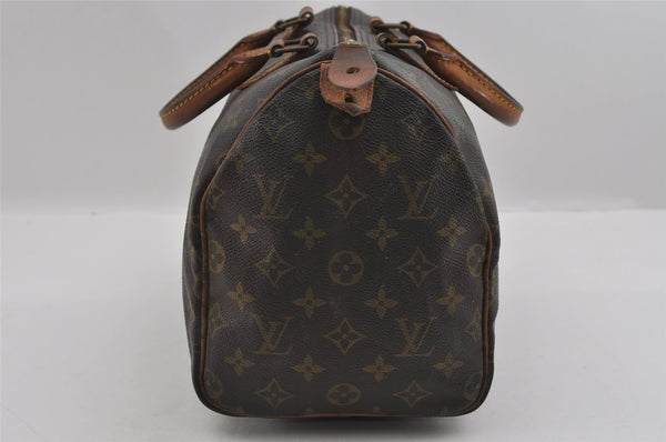 Authentic Louis Vuitton Monogram Speedy 30 Hand Boston Bag M41526 LV 1654I