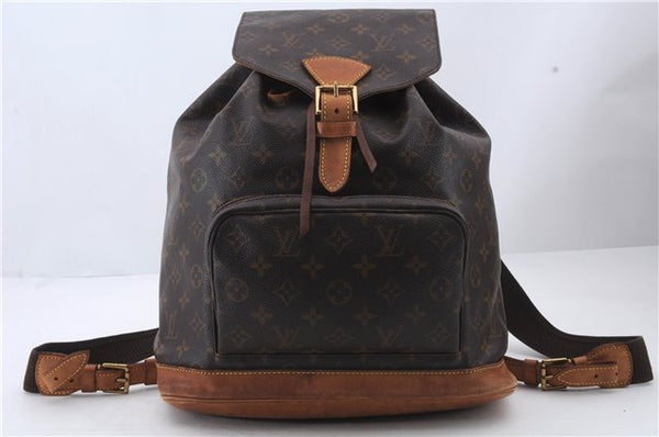 Authentic Louis Vuitton Monogram Montsouris GM Backpack M51135 LV 1655D