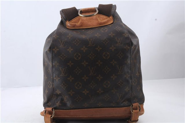 Authentic Louis Vuitton Monogram Montsouris GM Backpack M51135 LV 1655D