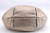 Authentic Salvatore Ferragamo Vara Ribbon Shoulder Hand Bag Leather Gold 1657E