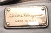 Authentic Salvatore Ferragamo Vara Ribbon Shoulder Hand Bag Leather Gold 1657E