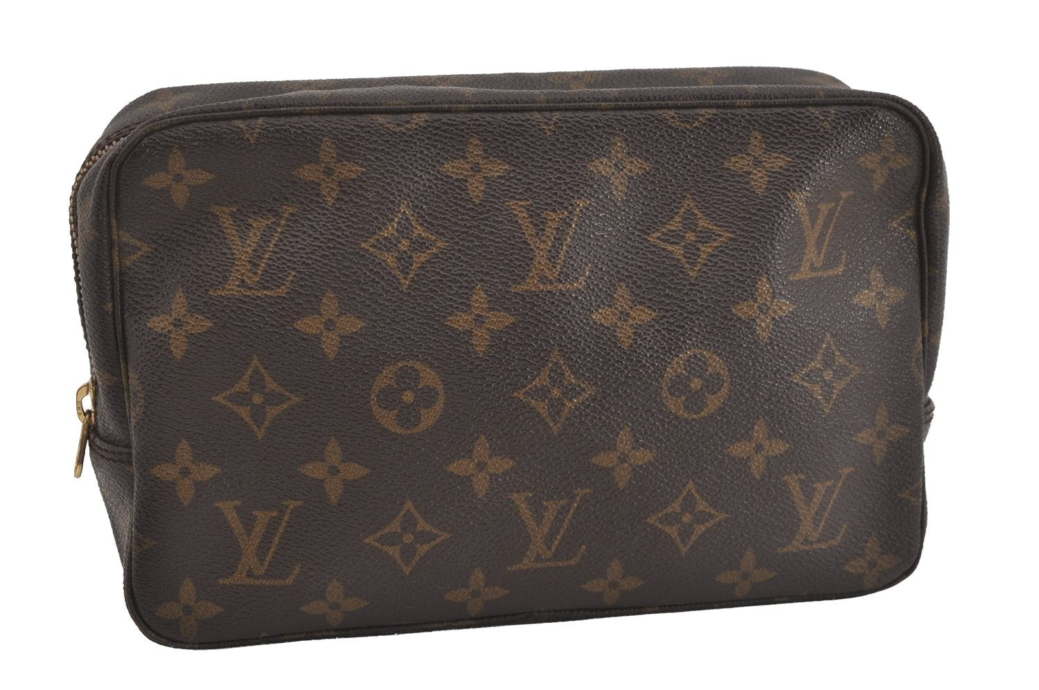 Auth Louis Vuitton Monogram Trousse Toilette 23 Clutch Hand Bag M47524 LV 1658I