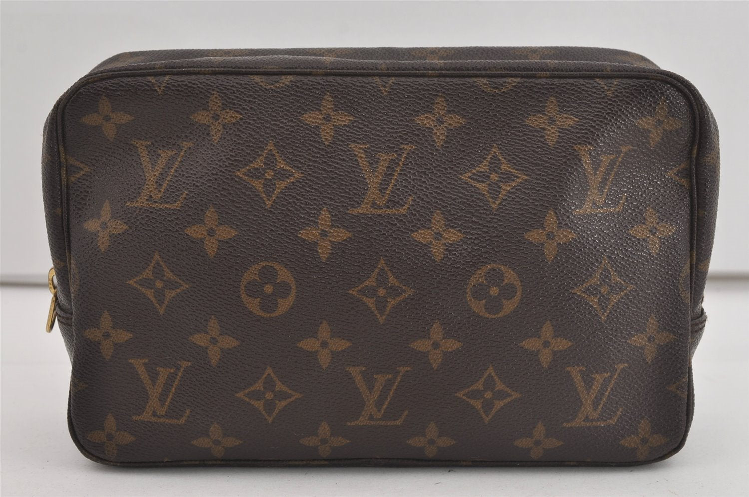 Auth Louis Vuitton Monogram Trousse Toilette 23 Clutch Hand Bag M47524 LV 1658I