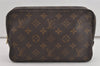 Auth Louis Vuitton Monogram Trousse Toilette 23 Clutch Hand Bag M47524 LV 1658I