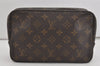 Auth Louis Vuitton Monogram Trousse Toilette 23 Clutch Hand Bag M47524 LV 1658I