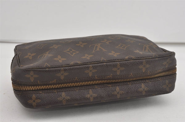 Auth Louis Vuitton Monogram Trousse Toilette 23 Clutch Hand Bag M47524 LV 1658I