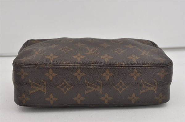 Auth Louis Vuitton Monogram Trousse Toilette 23 Clutch Hand Bag M47524 LV 1658I