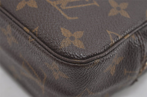 Auth Louis Vuitton Monogram Trousse Toilette 23 Clutch Hand Bag M47524 LV 1658I