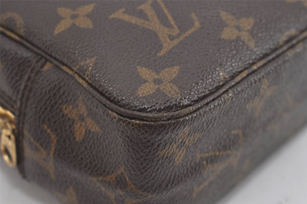 Auth Louis Vuitton Monogram Trousse Toilette 23 Clutch Hand Bag M47524 LV 1658I