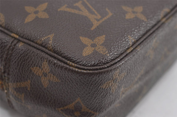 Auth Louis Vuitton Monogram Trousse Toilette 23 Clutch Hand Bag M47524 LV 1658I
