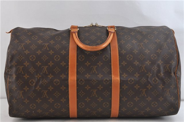 Authentic Louis Vuitton Monogram Keepall 55 Boston Bag M41424 LV 1659D