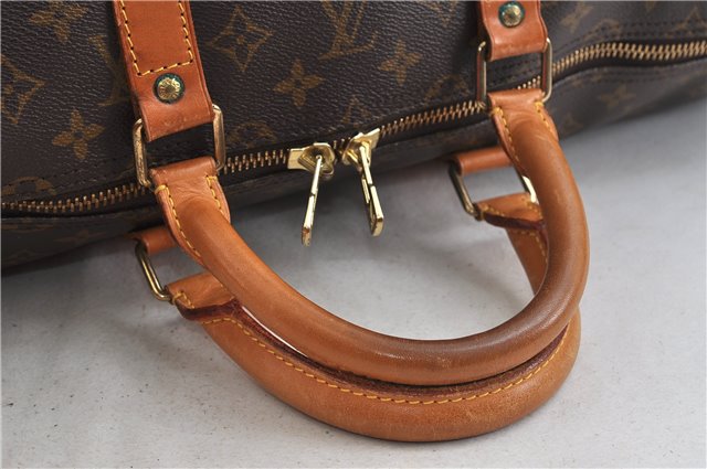 Authentic Louis Vuitton Monogram Keepall 55 Boston Bag M41424 LV 1659D