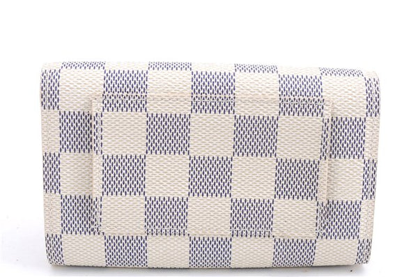 Authentic Louis Vuitton Damier Azur Ceinture Pochette Solo M9835 Waist Bag 1659E