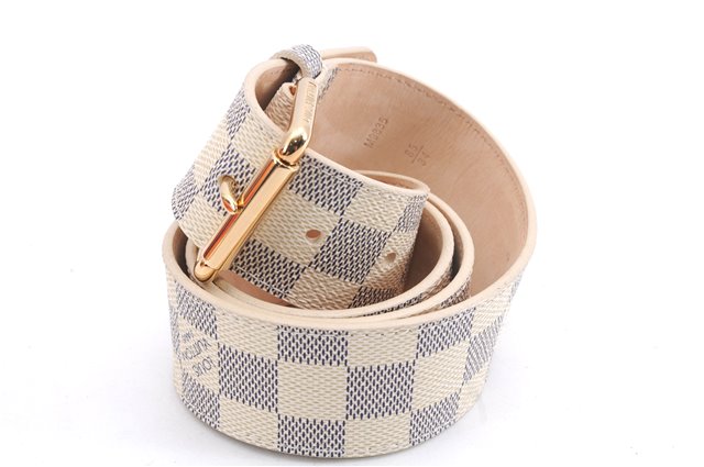 Authentic Louis Vuitton Damier Azur Ceinture Pochette Solo M9835 Waist Bag 1659E