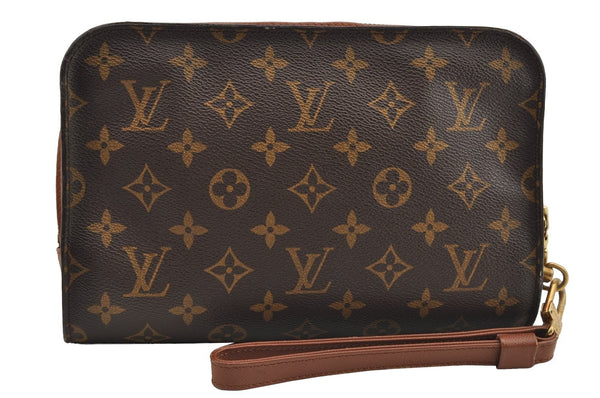 Authentic Louis Vuitton Monogram Orsay Clutch Hand Bag Purse M51790 LV 1659I