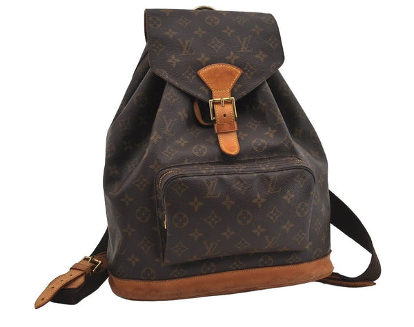Authentic Louis Vuitton Monogram Montsouris GM Backpack M51135 LV 1660I