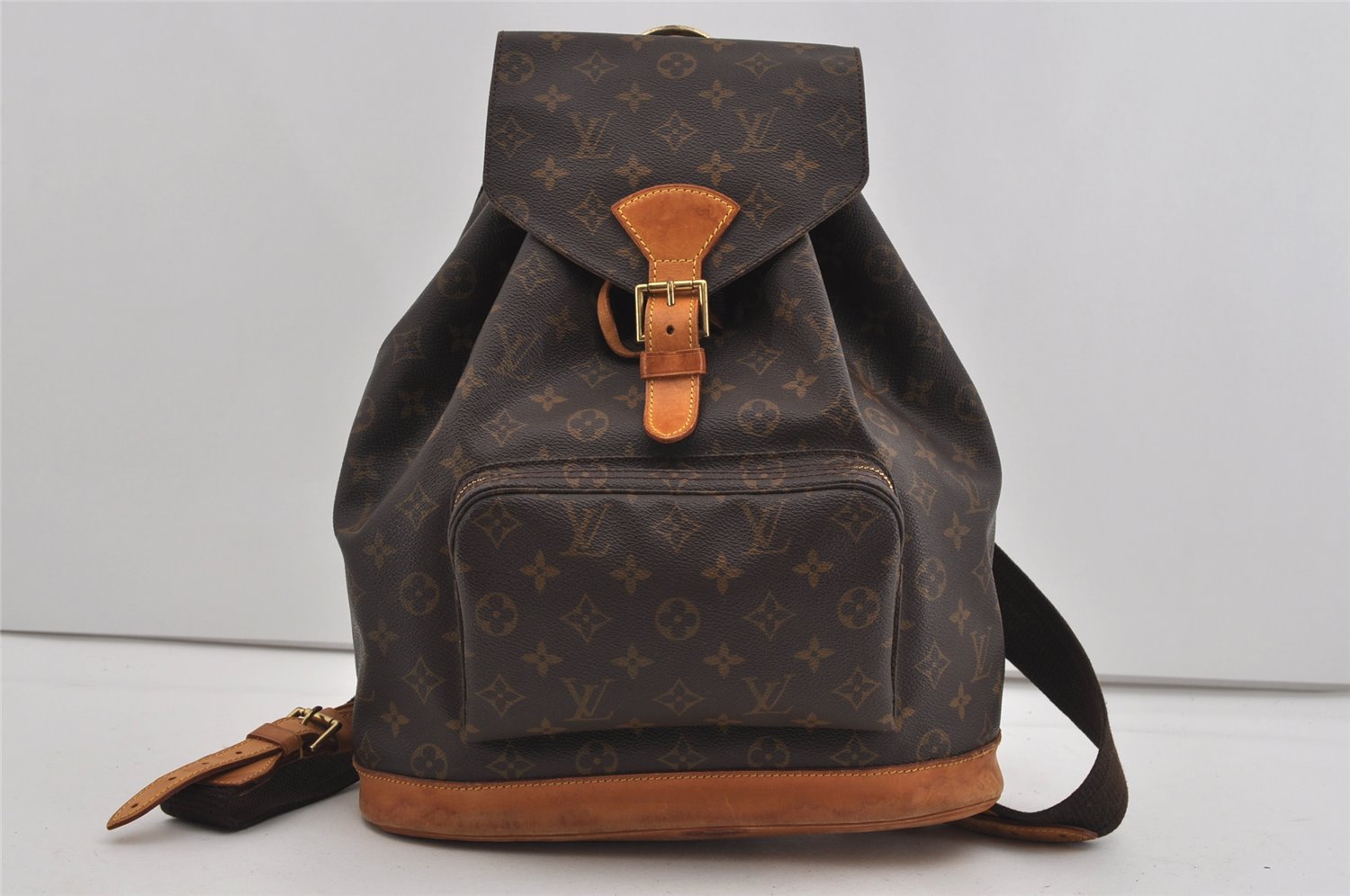 Authentic Louis Vuitton Monogram Montsouris GM Backpack M51135 LV 1660I