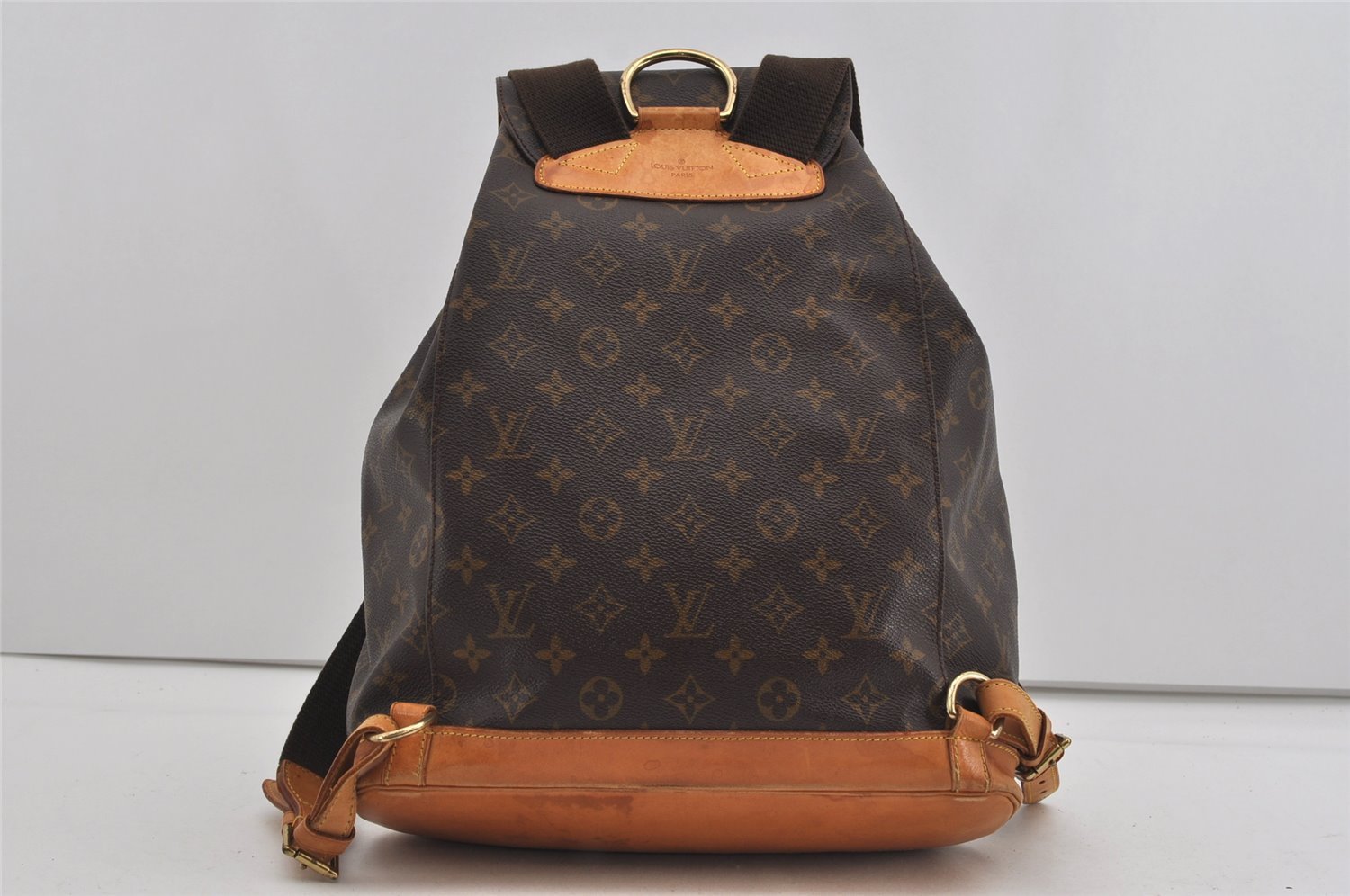 Authentic Louis Vuitton Monogram Montsouris GM Backpack M51135 LV 1660I