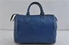 Authentic Louis Vuitton Epi Speedy 25 Hand Bag Purse Blue M43015 LV 1661D