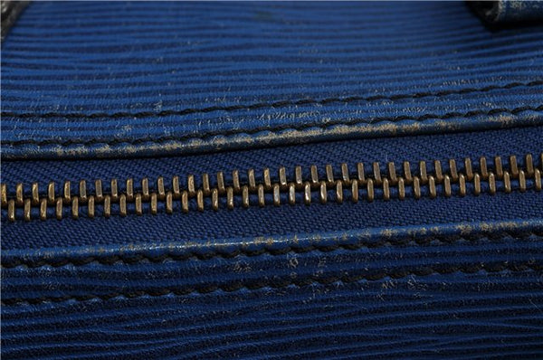 Authentic Louis Vuitton Epi Speedy 25 Hand Bag Purse Blue M43015 LV 1661D