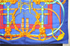 Authentic HERMES Carre 90 Scarf "GRAND MANEGE" Silk Blue 1662E