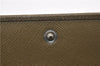 Authentic PRADA Vintage Saffiano Leather Trifold Wallet Purse Khaki Green 1662G