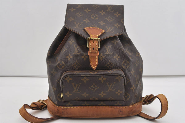 Authentic Louis Vuitton Monogram Montsouris MM Backpack M51136 LV 1663I