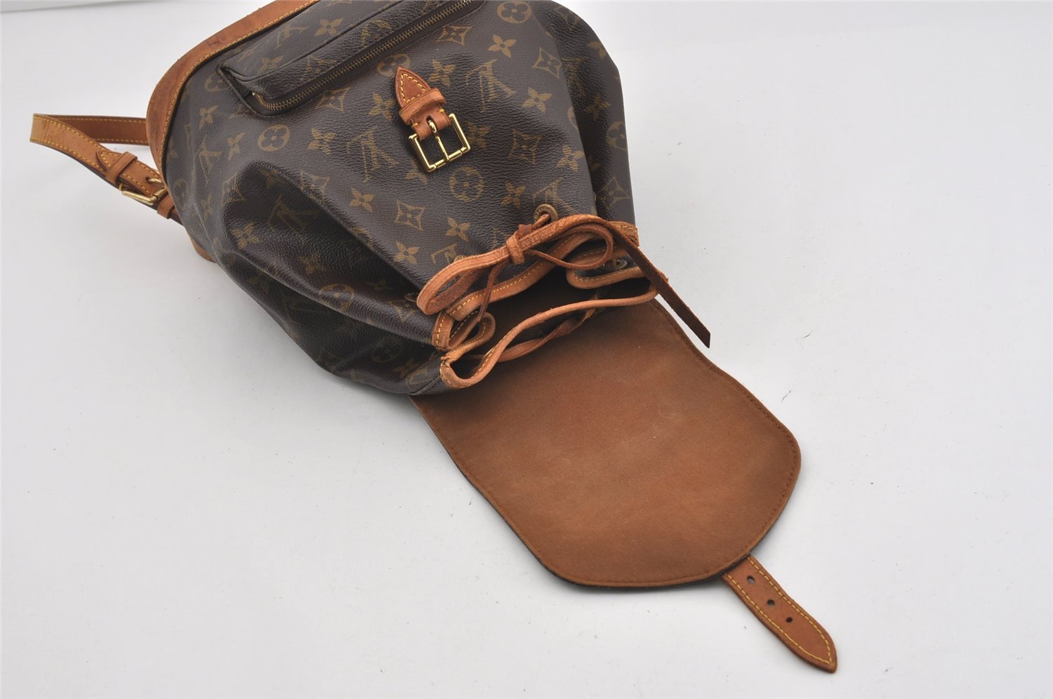 Authentic Louis Vuitton Monogram Montsouris MM Backpack M51136 LV 1663I