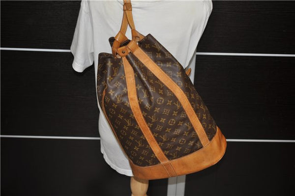 Authentic Louis Vuitton Monogram Randonnee GM Shoulder Bag M42244 LV 1664D