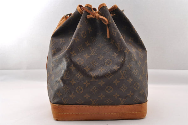 Authentic Louis Vuitton Monogram Noe Shoulder Drawstring Bag M42224 LV 1664I