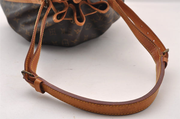 Authentic Louis Vuitton Monogram Noe Shoulder Drawstring Bag M42224 LV 1664I