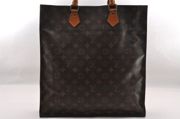 Authentic Louis Vuitton Monogram Sac Plat Hand Tote Bag M51140 LV Junk 1665I