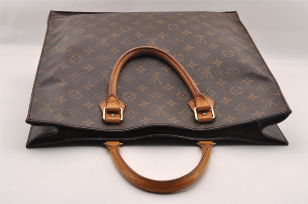 Authentic Louis Vuitton Monogram Sac Plat Hand Tote Bag M51140 LV Junk 1665I