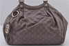 Authentic GUCCI Guccissima Sukey Tote Bag GG Leather 211944 Purple 1666F