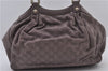 Authentic GUCCI Guccissima Sukey Tote Bag GG Leather 211944 Purple 1666F