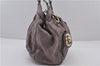 Authentic GUCCI Guccissima Sukey Tote Bag GG Leather 211944 Purple 1666F