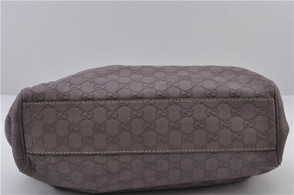 Authentic GUCCI Guccissima Sukey Tote Bag GG Leather 211944 Purple 1666F