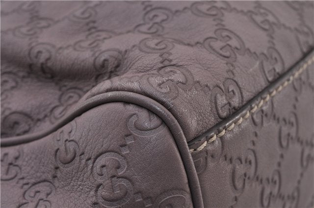 Authentic GUCCI Guccissima Sukey Tote Bag GG Leather 211944 Purple 1666F