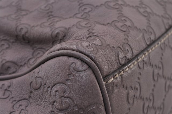 Authentic GUCCI Guccissima Sukey Tote Bag GG Leather 211944 Purple 1666F