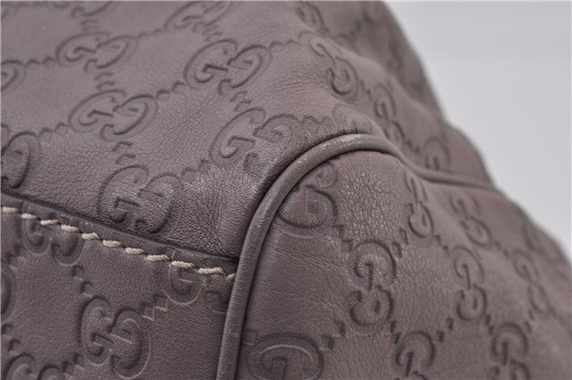 Authentic GUCCI Guccissima Sukey Tote Bag GG Leather 211944 Purple 1666F