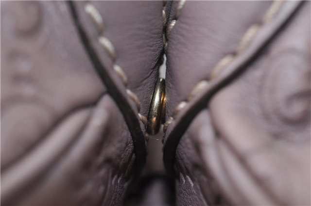 Authentic GUCCI Guccissima Sukey Tote Bag GG Leather 211944 Purple 1666F