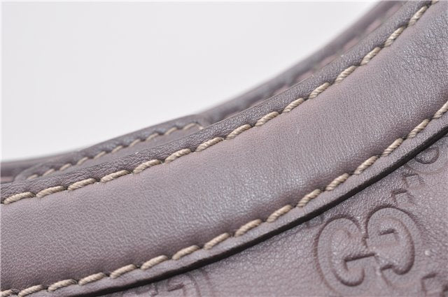 Authentic GUCCI Guccissima Sukey Tote Bag GG Leather 211944 Purple 1666F