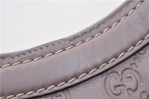 Authentic GUCCI Guccissima Sukey Tote Bag GG Leather 211944 Purple 1666F