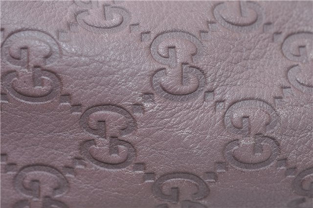Authentic GUCCI Guccissima Sukey Tote Bag GG Leather 211944 Purple 1666F