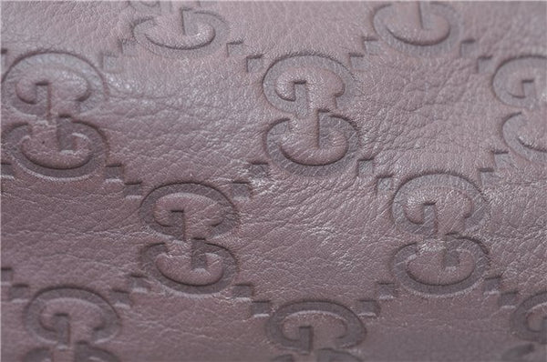 Authentic GUCCI Guccissima Sukey Tote Bag GG Leather 211944 Purple 1666F